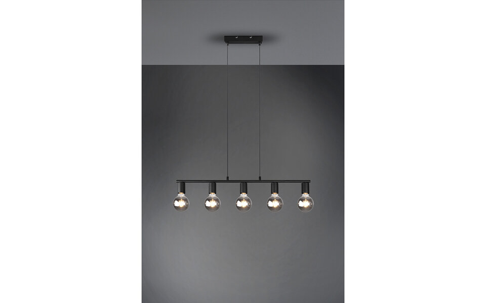 HLW LED Zwarte LED Hanglamp Trion Zuncka - 5-lichts, Rechthoekig, Mat Aluminium HLW LED Zwarte LED Hanglamp Trion Zuncka - 5-lichts, Rechthoekig, Mat Aluminium