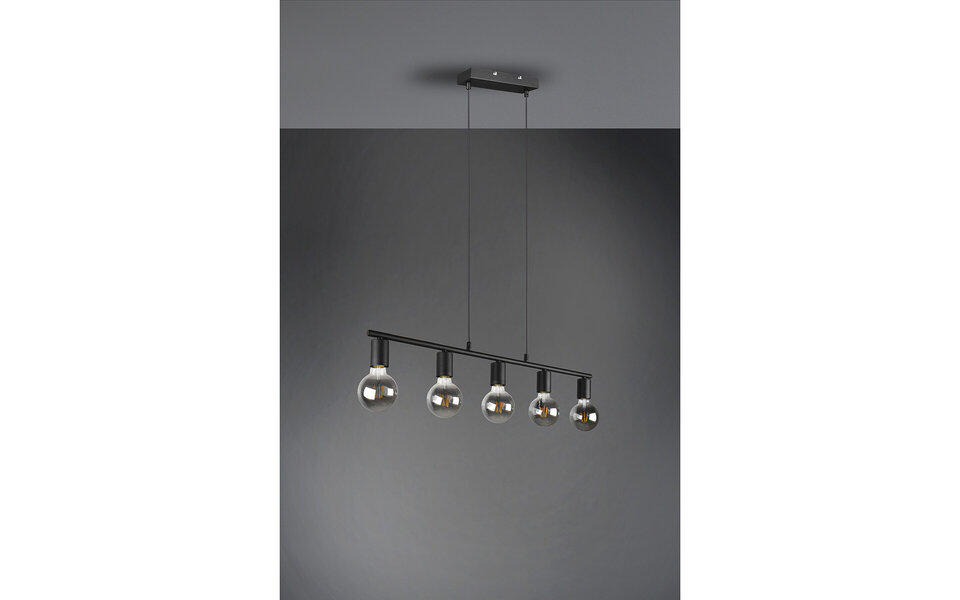 HLW LED Zwarte LED Hanglamp Trion Zuncka - 5-lichts, Rechthoekig, Mat Aluminium HLW LED Zwarte LED Hanglamp Trion Zuncka - 5-lichts, Rechthoekig, Mat Aluminium