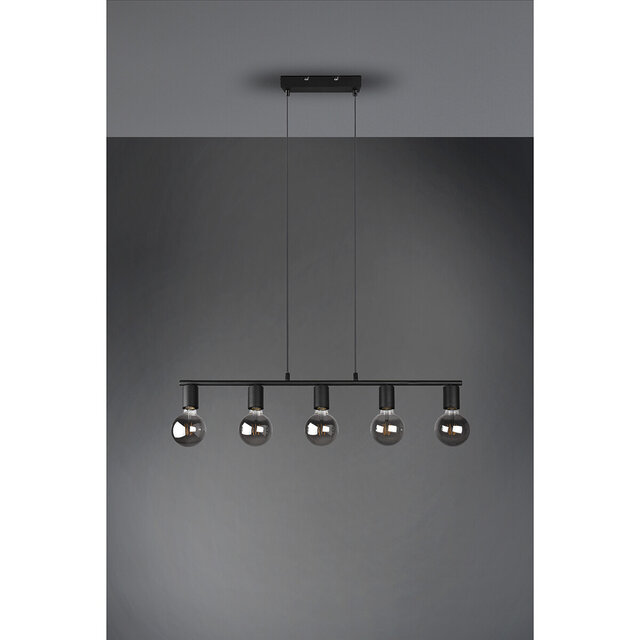 HLW LED Zwarte LED Hanglamp Trion Zuncka - 5-lichts, Rechthoekig, Mat Aluminium HLW LED Zwarte LED Hanglamp Trion Zuncka - 5-lichts, Rechthoekig, Mat Aluminium