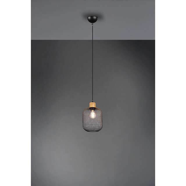 HLW LED Black LED Pendant Lamp Trion Kalim - Matte Black, Aluminum, E27 Fitting, 1-light
