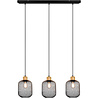 HLW LED Black LED Pendant Lamp Trion Kalim - 3 lights, E27 fitting, aluminum