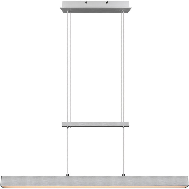 Dimbare matgrijze LED hanglamp 31W met warm wit licht en up & down verlichting in modern design