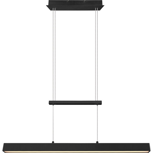 moderne dimbare zwarte LED hanglamp 31W met warm wit licht 3000K en up-down verlichting