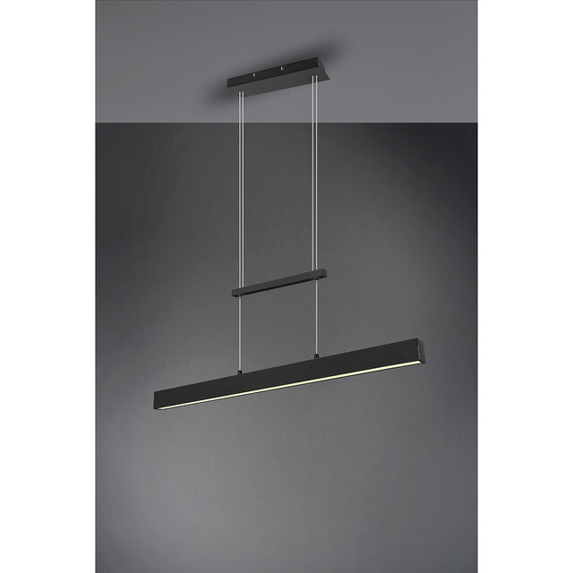 HLW LED LED Hanglamp 31W - Dimbaar, Mat Zwart & Warm Wit - Trion Parola