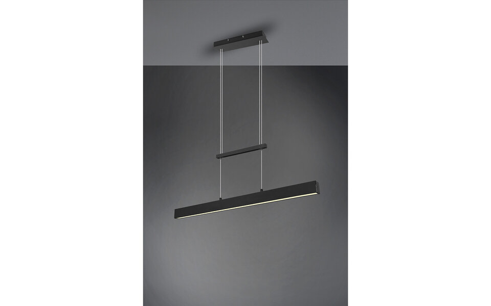 HLW LED LED Hanglamp 31W - Dimbaar, Mat Zwart & Warm Wit - Trion Parola