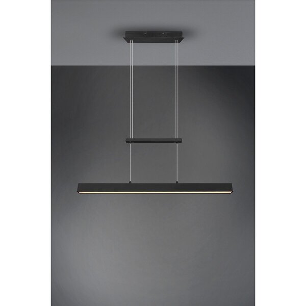 HLW LED LED Hanglamp 31W - Dimbaar, Mat Zwart & Warm Wit - Trion Parola HLW LED LED Hanglamp 31W - Dimbaar, Mat Zwart & Warm Wit - Trion Parola