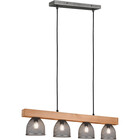 HLW LED LED Pendant Lamp Trion Cinao - 4-light Round Aluminum, Antique Nickel, E14