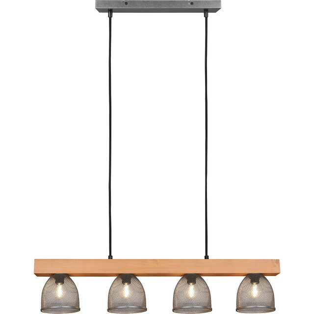 Ronde LED hanglamp met 4 lichtpunten in antiek nikkel en E14 fittingen, modern design, 28W Ronde LED hanglamp met 4 lichtpunten in antiek nikkel en E14 fittingen, modern design, 28W