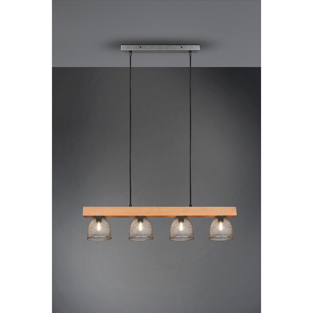 HLW LED LED Pendant Lamp Trion Cinao - 4-light Round Aluminum, Antique Nickel, E14 HLW LED LED Pendant Lamp Trion Cinao - 4-light Round Aluminum, Antique Nickel, E14