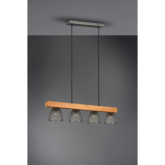 HLW LED LED Pendant Lamp Trion Cinao - 4-light Round Aluminum, Antique Nickel, E14 HLW LED LED Pendant Lamp Trion Cinao - 4-light Round Aluminum, Antique Nickel, E14