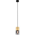 Gouden LED Hanglamp Trion Roba - Mat Goud Aluminium, Rookglas, E27 Fitting
