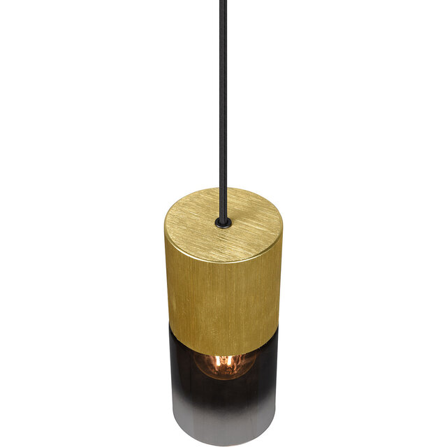 ronde mat gouden LED hanglamp met E27 fitting en modern design, 28W vermogen