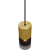 ronde mat gouden LED hanglamp met E27 fitting en modern design, 28W vermogen