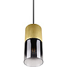 HLW LED Gold LED Pendant Lamp Trion Roba - Matte Gold Aluminum, Smoke Glass, E27 Fitting