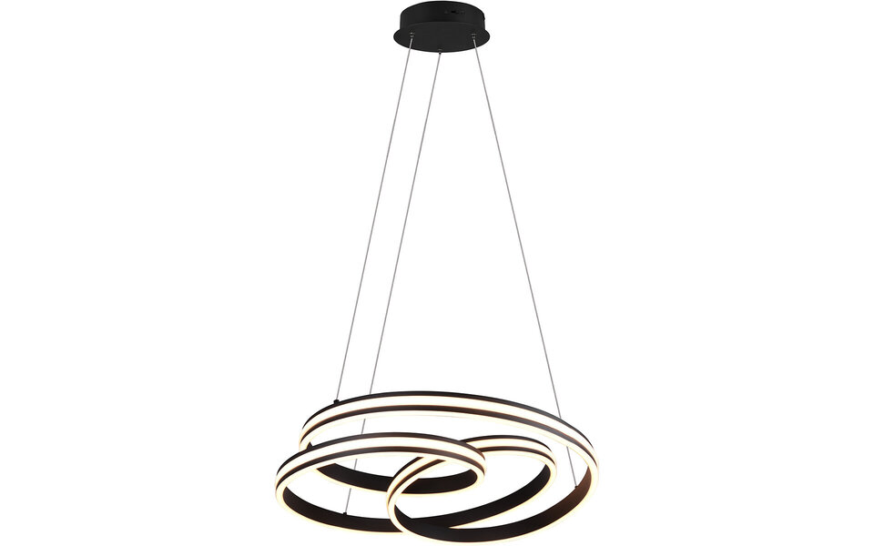 HLW LED LED Pendant Lamp Trion Yarino 60W - Dimmable, Adjustable Color & Matte Black