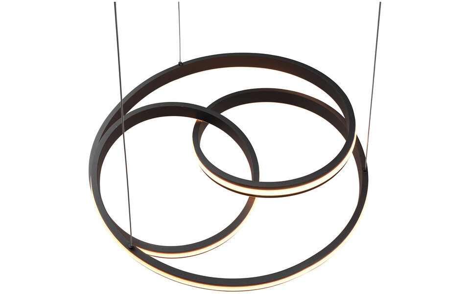 HLW LED LED Pendant Lamp Trion Yarino 60W - Dimmable, Adjustable Color & Matte Black