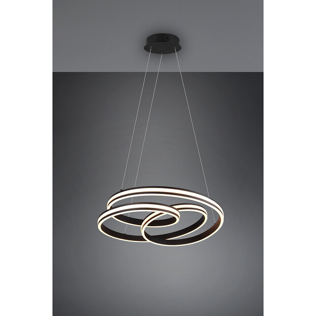 HLW LED LED Hanglamp Trion Yarino 60W - Dimbaar, Aanpasbare Kleur & Mat Zwart HLW LED LED Hanglamp Trion Yarino 60W - Dimbaar, Aanpasbare Kleur & Mat Zwart