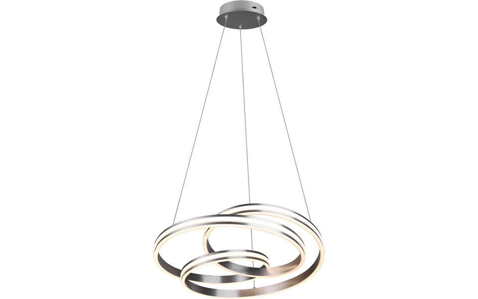 HLW LED Dimmable LED Pendant Lamp Trion Yarino 60W - Round, Matte Nickel, Aluminum