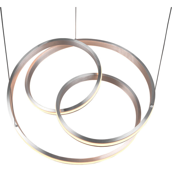 HLW LED Dimbare LED Hanglamp Trion Yarino 60W - Rond, Mat Nikkel, Aluminium