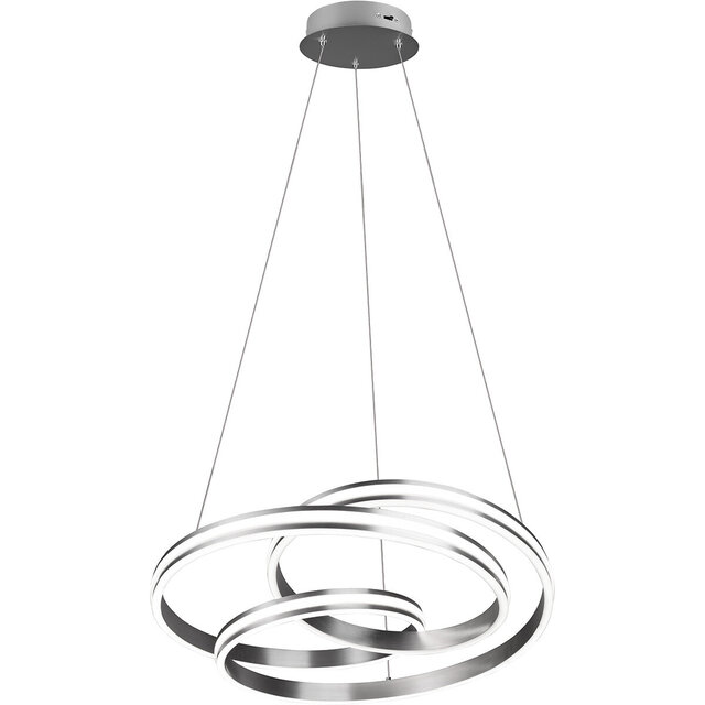 HLW LED Dimbare LED Hanglamp Trion Yarino 60W - Rond, Mat Nikkel, Aluminium HLW LED Dimbare LED Hanglamp Trion Yarino 60W - Rond, Mat Nikkel, Aluminium