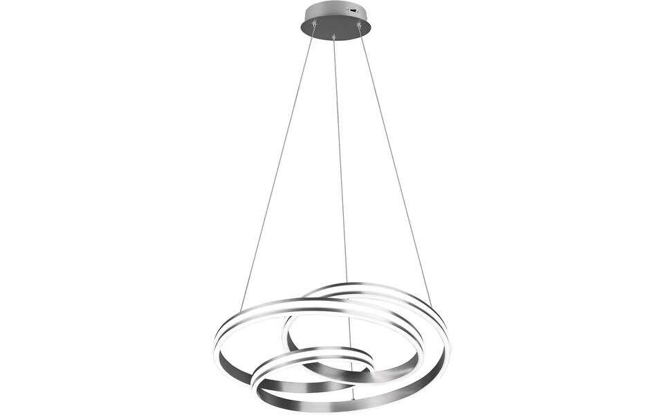 HLW LED Dimmable LED Pendant Lamp Trion Yarino 60W - Round, Matte Nickel, Aluminum