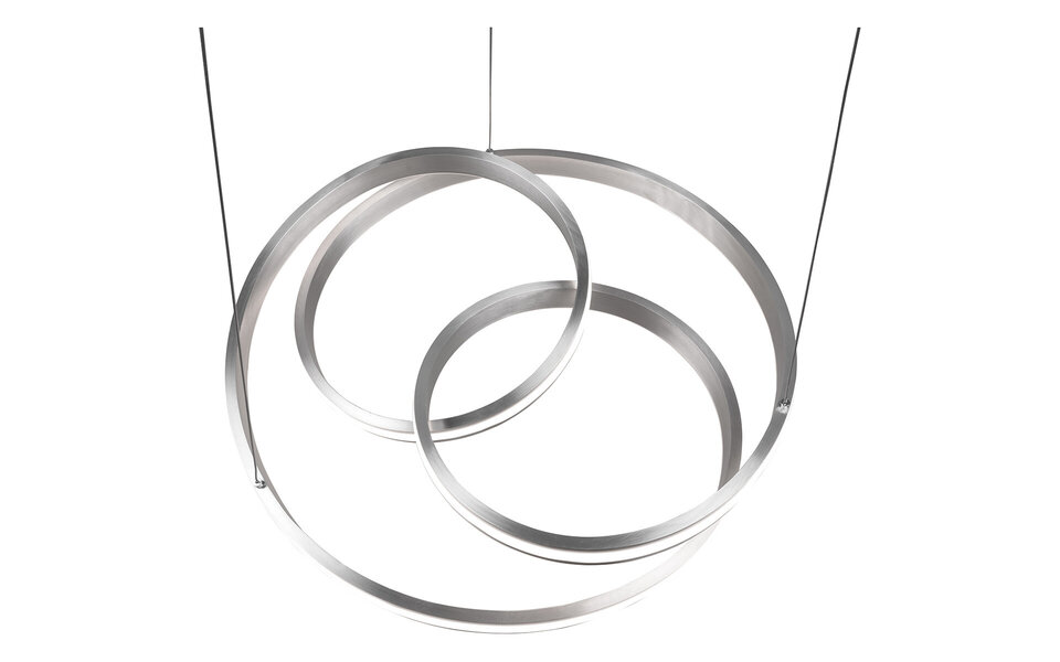 HLW LED Dimmable LED Pendant Lamp Trion Yarino 60W - Round, Matte Nickel, Aluminum