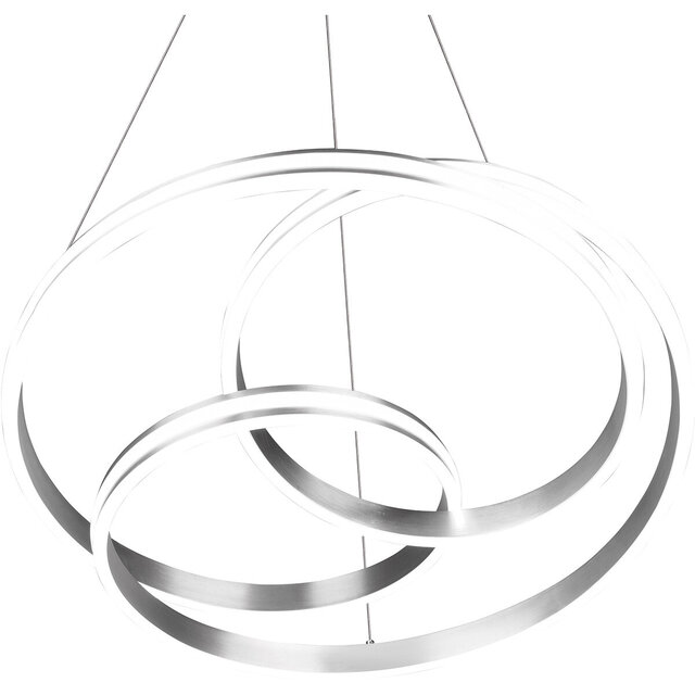 HLW LED Dimmable LED Pendant Lamp Trion Yarino 60W - Round, Matte Nickel, Aluminum