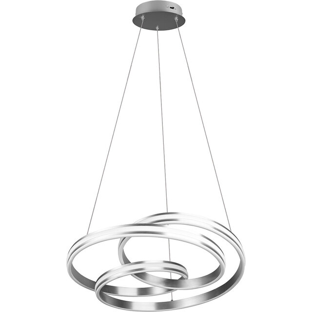 HLW LED Dimbare LED Hanglamp Trion Yarino 60W - Rond, Mat Nikkel, Aluminium HLW LED Dimbare LED Hanglamp Trion Yarino 60W - Rond, Mat Nikkel, Aluminium