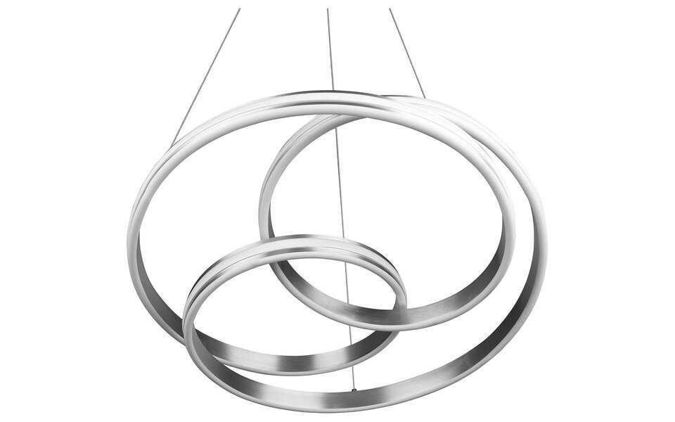 HLW LED Dimmable LED Pendant Lamp Trion Yarino 60W - Round, Matte Nickel, Aluminum