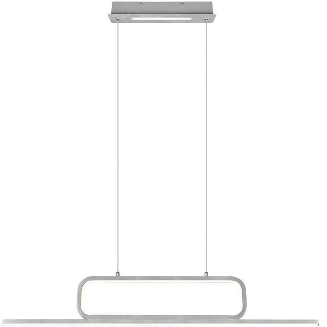 Moderne zilverkleurige dimbare LED hanglamp 38W met warm wit licht voor sfeervolle verlichting