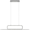 Moderne zilverkleurige dimbare LED hanglamp 38W met warm wit licht voor sfeervolle verlichting