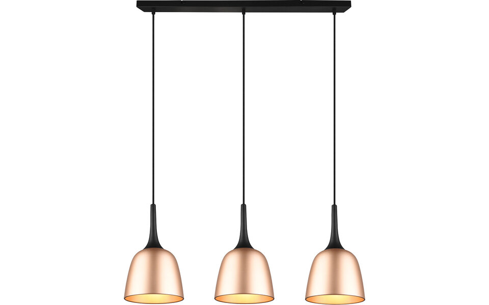 HLW LED Gouden LED Hanglamp Trion Christa - 3-lichts, Mat Goud, Aluminium, E27 Fitting HLW LED Gouden LED Hanglamp Trion Christa - 3-lichts, Mat Goud, Aluminium, E27 Fitting