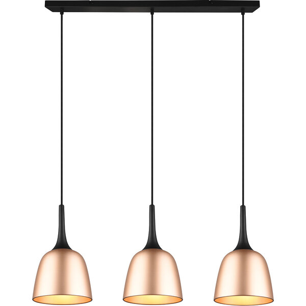 HLW LED Gouden LED Hanglamp Trion Christa - 3-lichts, Mat Goud, Aluminium, E27 Fitting HLW LED Gouden LED Hanglamp Trion Christa - 3-lichts, Mat Goud, Aluminium, E27 Fitting