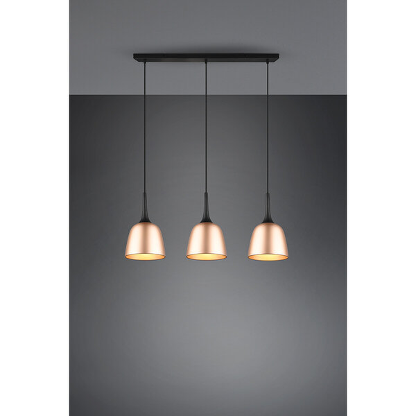 HLW LED Gouden LED Hanglamp Trion Christa - 3-lichts, Mat Goud, Aluminium, E27 Fitting HLW LED Gouden LED Hanglamp Trion Christa - 3-lichts, Mat Goud, Aluminium, E27 Fitting