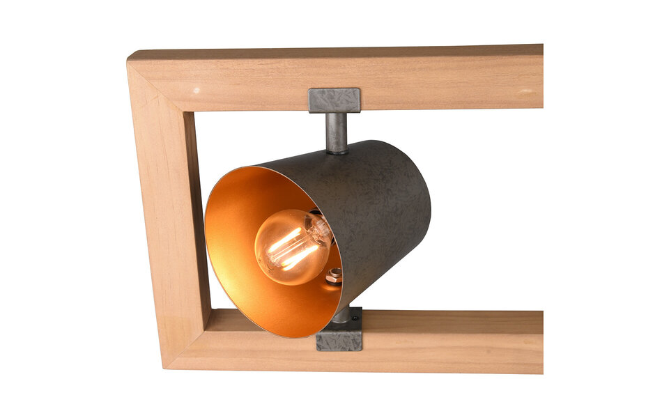 HLW LED LED Hanglamp Trion Bimm - 4 E14 lichtpunten, antiek nikkel & aluminium