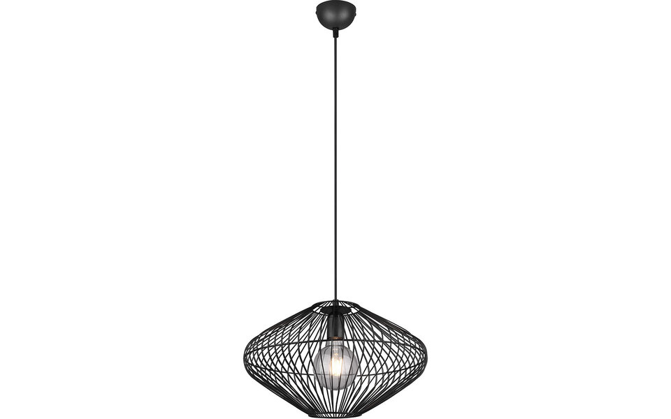 HLW LED Zwarte LED Hanglamp Trion Caboli - Rond, Mat Zwart Aluminium, E27 Fitting HLW LED Zwarte LED Hanglamp Trion Caboli - Rond, Mat Zwart Aluminium, E27 Fitting