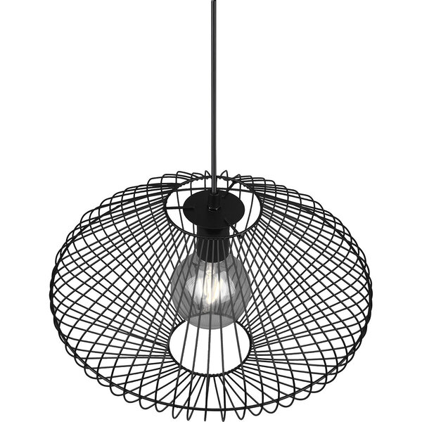 HLW LED Zwarte LED Hanglamp Trion Caboli - Rond, Mat Zwart Aluminium, E27 Fitting HLW LED Zwarte LED Hanglamp Trion Caboli - Rond, Mat Zwart Aluminium, E27 Fitting