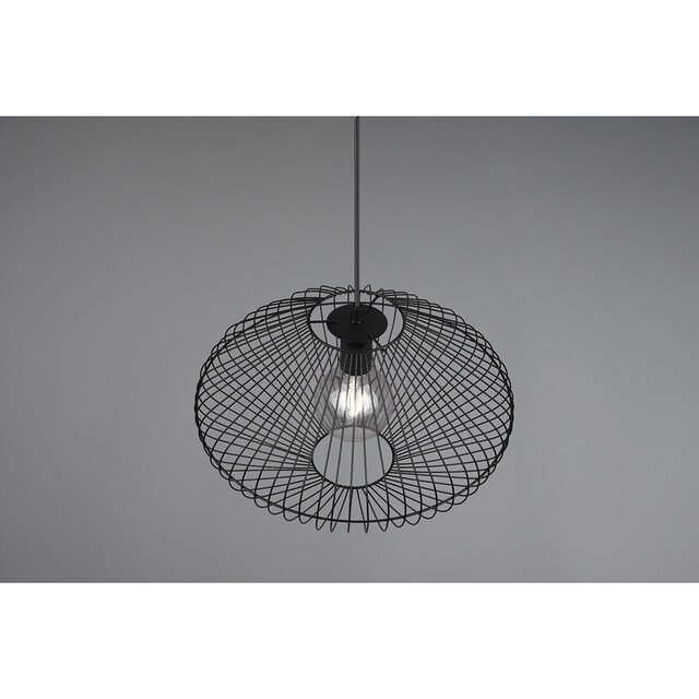 HLW LED Zwarte LED Hanglamp Trion Caboli - Rond, Mat Zwart Aluminium, E27 Fitting HLW LED Zwarte LED Hanglamp Trion Caboli - Rond, Mat Zwart Aluminium, E27 Fitting