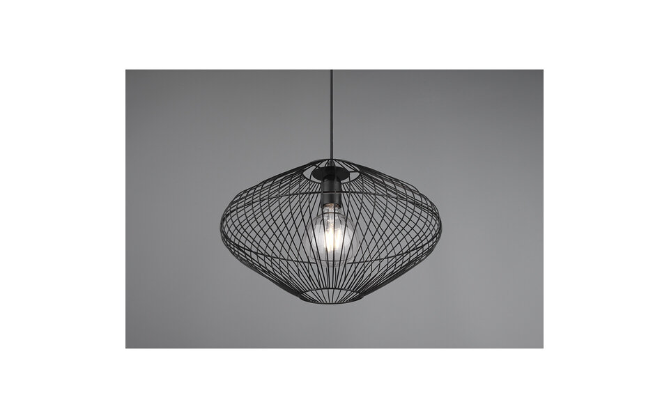 HLW LED Zwarte LED Hanglamp Trion Caboli - Rond, Mat Zwart Aluminium, E27 Fitting HLW LED Zwarte LED Hanglamp Trion Caboli - Rond, Mat Zwart Aluminium, E27 Fitting