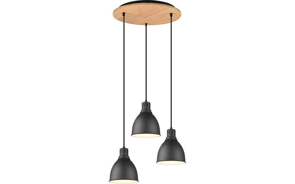HLW LED Black LED Pendant Lamp Trion Handoll - 3-light Round, Matte Black Aluminum HLW LED Black LED Pendant Lamp Trion Handoll - 3-light Round, Matte Black Aluminum