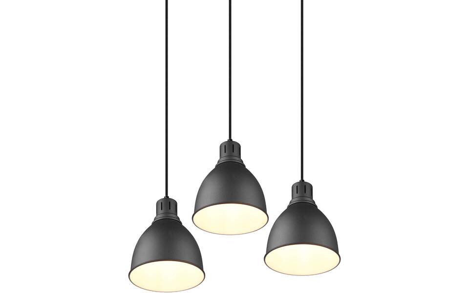 HLW LED Black LED Pendant Lamp Trion Handoll - 3-light Round, Matte Black Aluminum HLW LED Black LED Pendant Lamp Trion Handoll - 3-light Round, Matte Black Aluminum