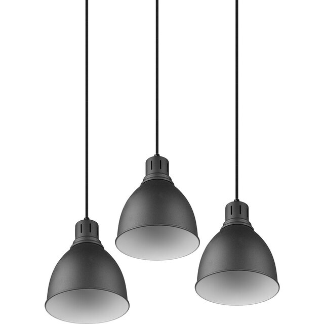 HLW LED Black LED Pendant Lamp Trion Handoll - 3-light Round, Matte Black Aluminum HLW LED Black LED Pendant Lamp Trion Handoll - 3-light Round, Matte Black Aluminum