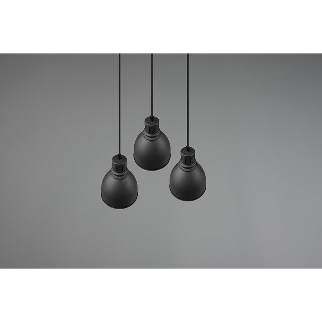 HLW LED Black LED Pendant Lamp Trion Handoll - 3-light Round, Matte Black Aluminum HLW LED Black LED Pendant Lamp Trion Handoll - 3-light Round, Matte Black Aluminum