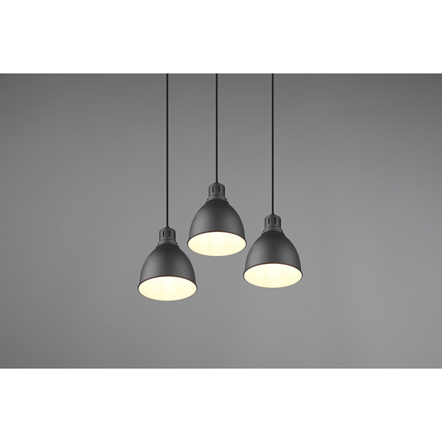 HLW LED Black LED Pendant Lamp Trion Handoll - 3-light Round, Matte Black Aluminum HLW LED Black LED Pendant Lamp Trion Handoll - 3-light Round, Matte Black Aluminum