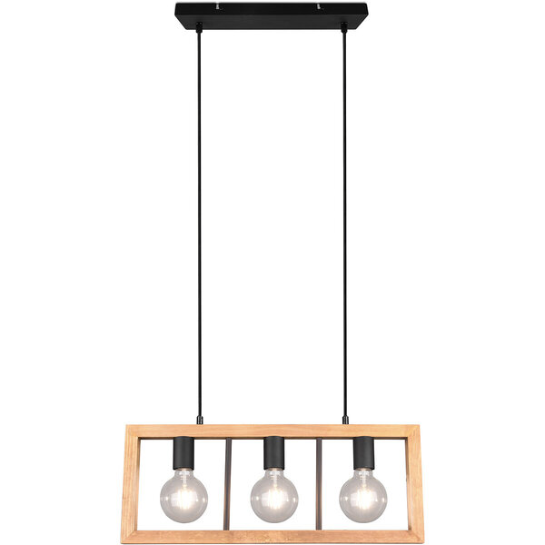 HLW LED Zwarte LED Hanglamp Trion Aplon - 3-Lichts LED Hanglamp met E27 Fitting HLW LED Zwarte LED Hanglamp Trion Aplon - 3-Lichts LED Hanglamp met E27 Fitting