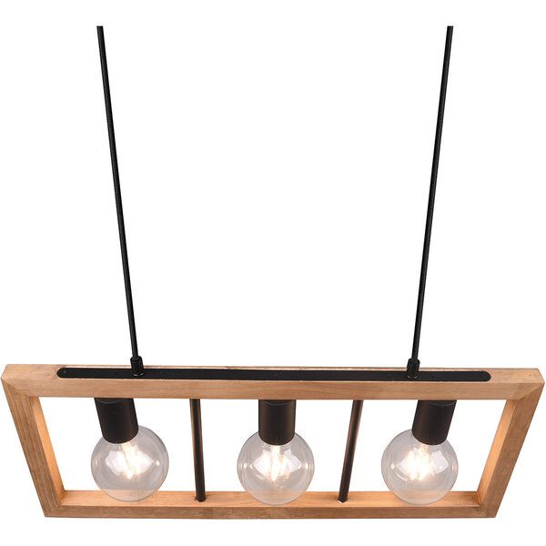 HLW LED Zwarte LED Hanglamp Trion Aplon - 3-Lichts LED Hanglamp met E27 Fitting HLW LED Zwarte LED Hanglamp Trion Aplon - 3-Lichts LED Hanglamp met E27 Fitting