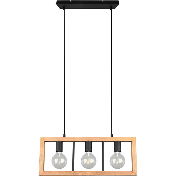 HLW LED Zwarte LED Hanglamp Trion Aplon - 3-Lichts LED Hanglamp met E27 Fitting HLW LED Zwarte LED Hanglamp Trion Aplon - 3-Lichts LED Hanglamp met E27 Fitting