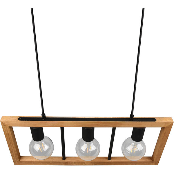 HLW LED Zwarte LED Hanglamp Trion Aplon - 3-Lichts LED Hanglamp met E27 Fitting HLW LED Zwarte LED Hanglamp Trion Aplon - 3-Lichts LED Hanglamp met E27 Fitting