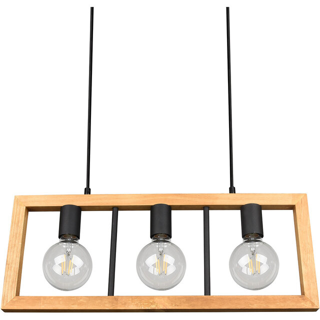 HLW LED Zwarte LED Hanglamp Trion Aplon - 3-Lichts LED Hanglamp met E27 Fitting HLW LED Zwarte LED Hanglamp Trion Aplon - 3-Lichts LED Hanglamp met E27 Fitting