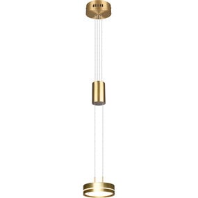 Dimbare Witte & Gouden LED Hanglamp - Warm Wit 2W LED Dimbare Witte & Gouden LED Hanglamp - Warm Wit 2W LED